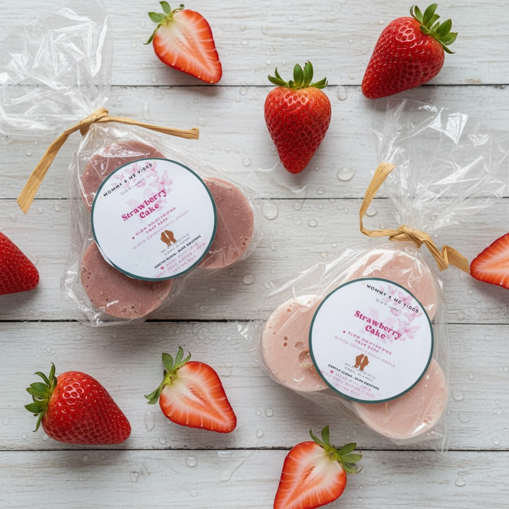Hand Moisturizer Bar – Strawberry Cake Glow 🍓🍰✨