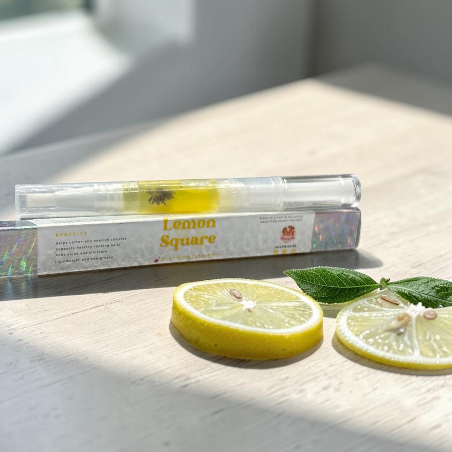 🍋 Lemon Square Cuticle Oil Pen 💅✨