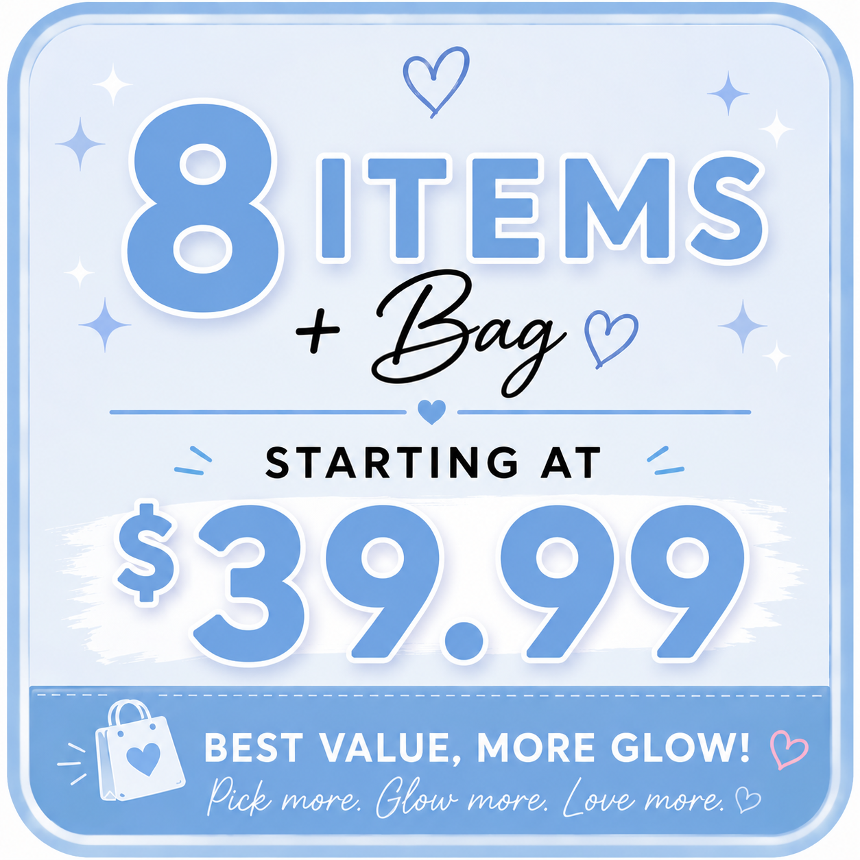 ✨ Build Your Glow Bag – Mini Edition (8 items)