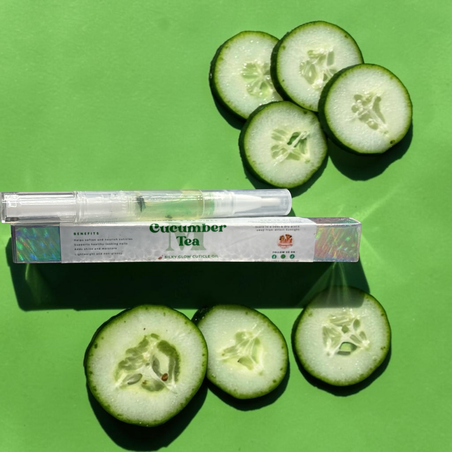 🥒🍵 Cucumber Tea Cuticle Oil Pen 💅✨